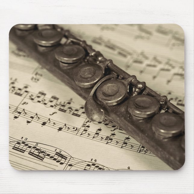 Flöte auf Musik Mousepad (Vorne)