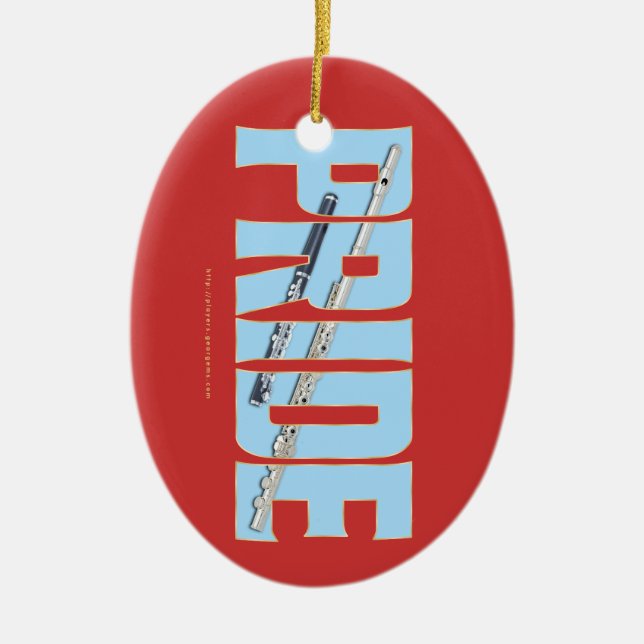 Flöte - kleiner STOLZ Keramik Ornament (Vorne)