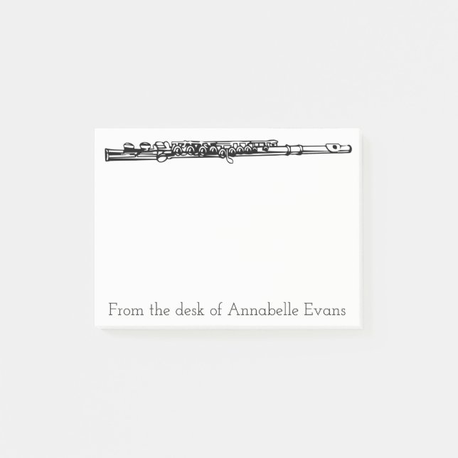 Flöte Post-it Klebezettel (Vorderseite)