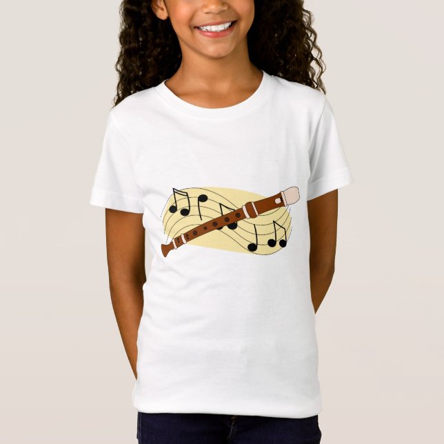 "Flöte-T-Shirt" T-Shirt (Vorderseite)