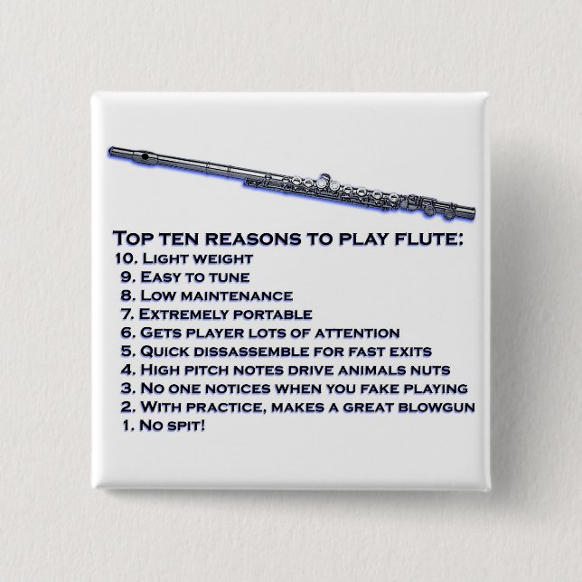 Flöte Top 10 Button (Vorderseite)