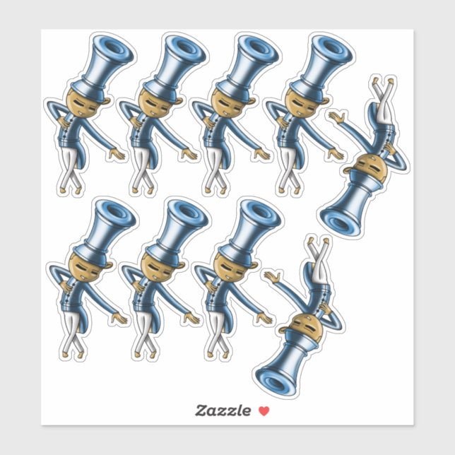 Flöten Aufkleber (Blatt)