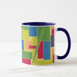 Flöten-Farbenblock-Tasse Tasse