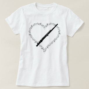 Flöten-Herz-Shirt T-Shirt