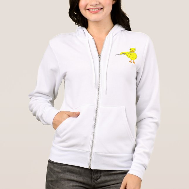 Flöten-Küken Hoodie (Vorderseite)