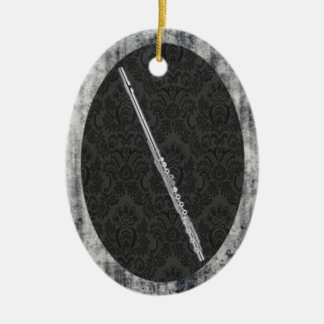 Flöten-ovaler Verzierungs-Anhänger Keramikornament (Vorne)