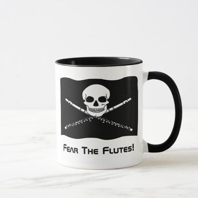 Flöten-Piraten-Geschenk-Tasse Tasse (Rechts)
