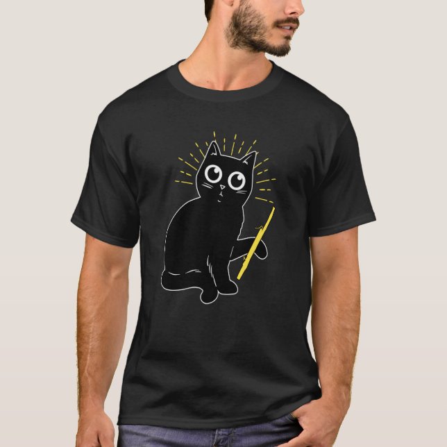 Flötenkatze Flöte 1 T-Shirt (Vorderseite)