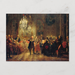 Flötenkonzert mit Friedrich dem Großen Postkarte