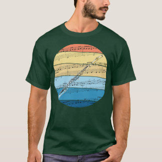 Flötenmusiknotation Flötist Sommerfestival T-Shirt
