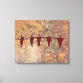 Flötenspieler und Wohnwagen Leinwanddruck