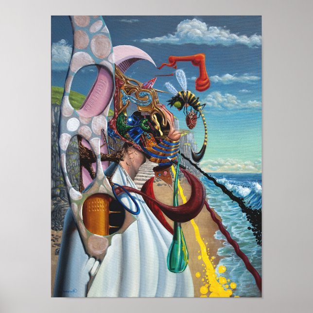 Flotsam Man. Öl auf Leinwand. von Gary Dorking Poster (Vorne)