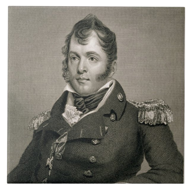 Flottenadmiral-Oliver-GefahrenPerry (1785-1819), Fliese (Vorderseite)