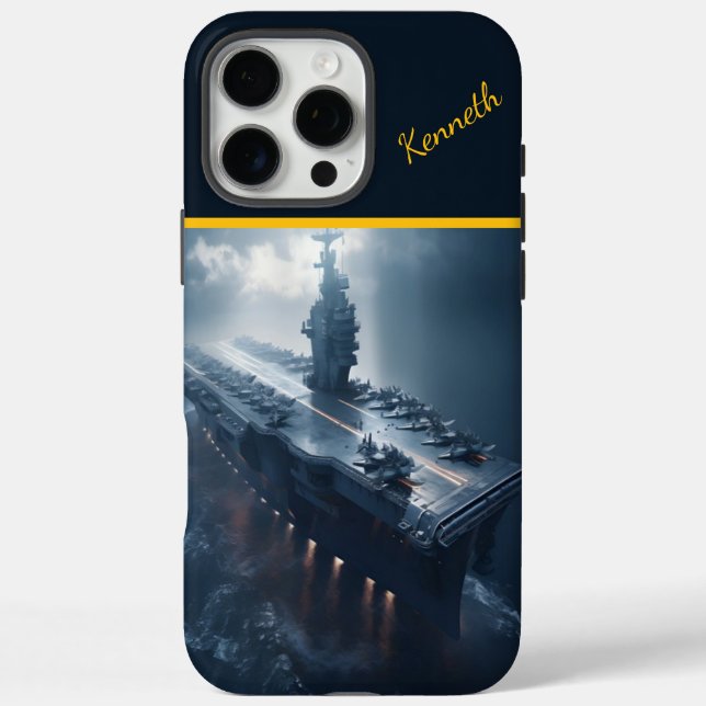 Flottenführer navigiert stürmisches Meer AI ART Case-Mate iPhone Hülle (Rückseite)