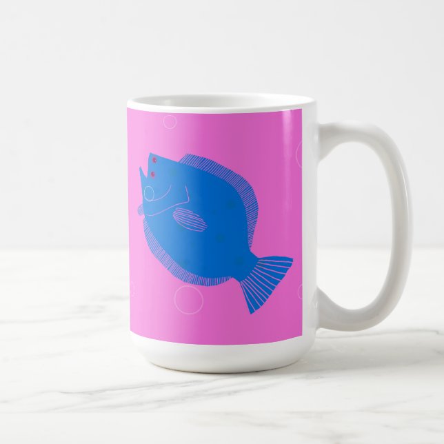 Flounder Blickt immer auf die helle Seite Kaffeetasse (Rechts)