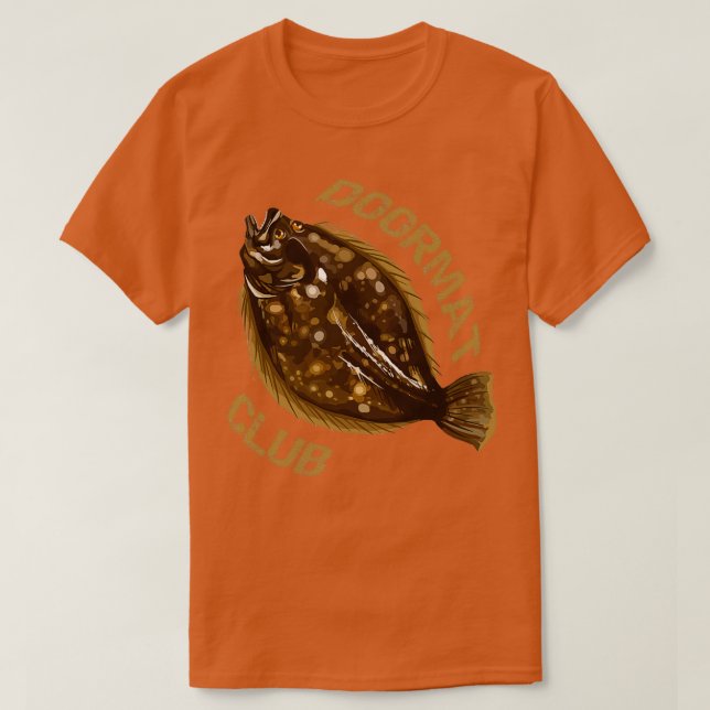 Flounder Fluke Doormat Club T-Shirt (Design vorne)
