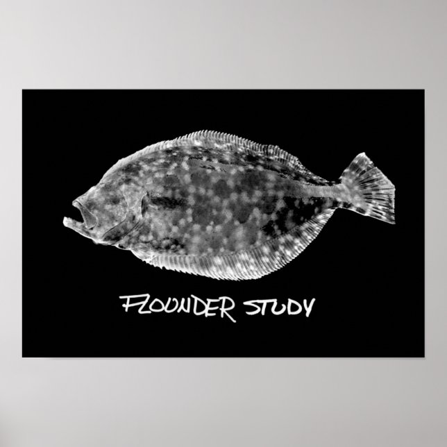 Flounder Study print "SEHR POPULAR" Poster (Vorne)