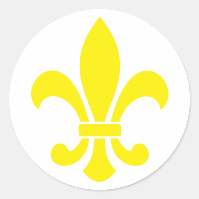 Flourdelis Runder Aufkleber (Vorderseite)