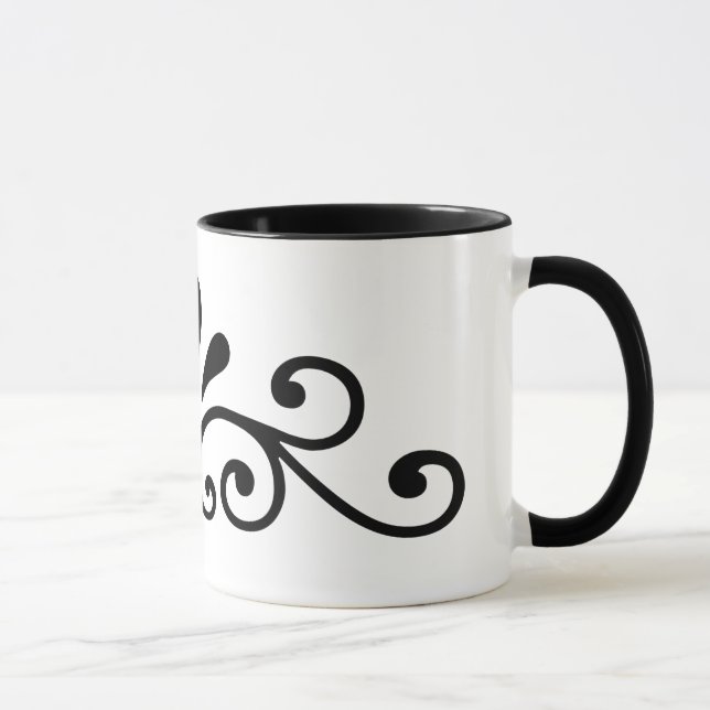 Flourish black design tasse (Rechts)