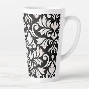 Flourish Damask Art I Creme auf Schwarz Milchtasse