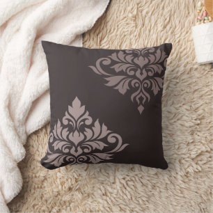 Flourish Damask Art II Taupes Kissen