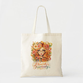 „Flourish Fearlessly“ Blumenkunst-Tasche Tragetasche