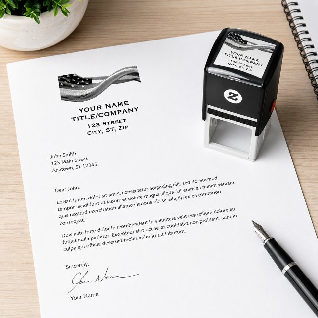 FLOW American Flag Firmenname  Permastempel (Von Creator hochgeladen)