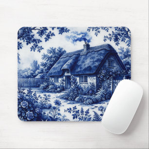 Flow Blue Stil Englisches Landhaus Rosen Mousepad