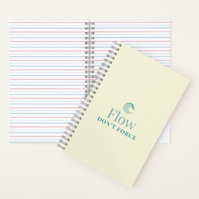 Flow Don’t Force Minimal Motivational Notebook Notizbuch (Innen)