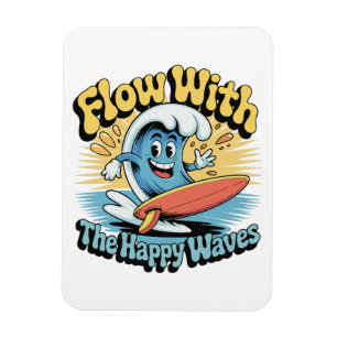 Flow mit den glücklichen Wellen Kühlschrank  Magnet