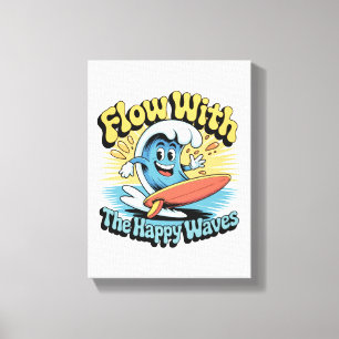 Flow Mit Den Glücklichen Wellen Wandkunst Leinwanddruck