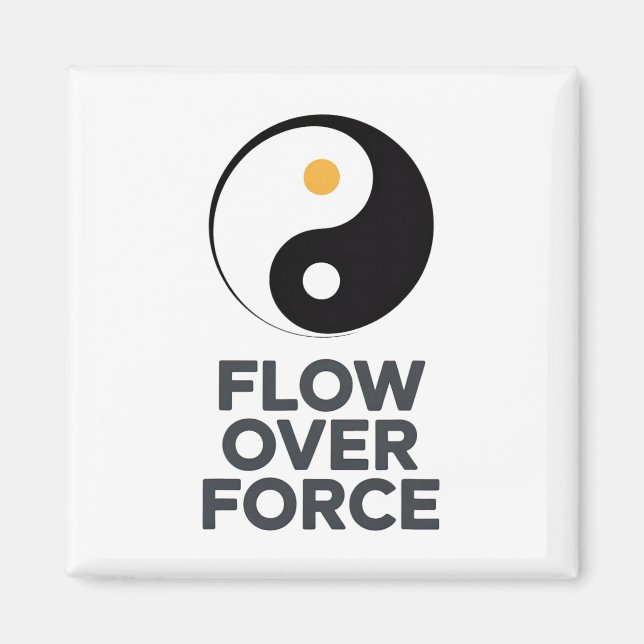 Flow Over Force Yin Yang Yoga Lance Bekleidung _2  Magnet (Vorne)
