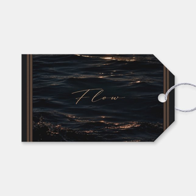 Flow - Tiefe Gewässer Geschenkanhänger (Vorderseite (Horizontal))
