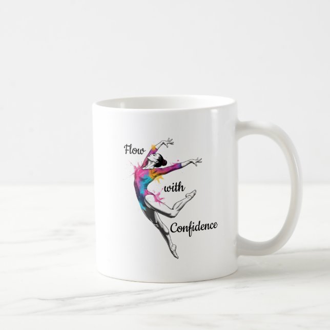 Flow with Confidence – Artistic Gymnastics Mug Kaffeetasse (Rechts)