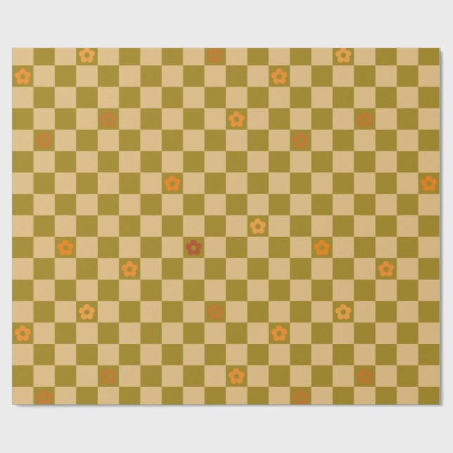 Flowe Checkered Pattern - No. 02 Geschenkpapier (Flach)
