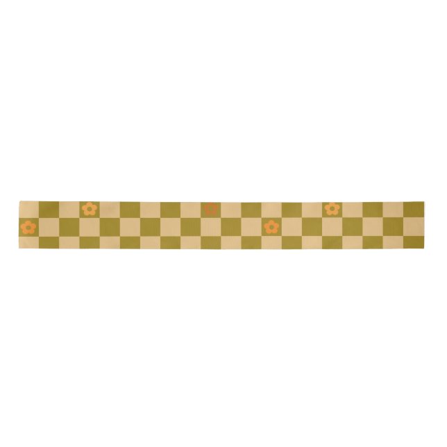 Flowe Karomuster - Nr. 02 Satinband (Vorderseite)