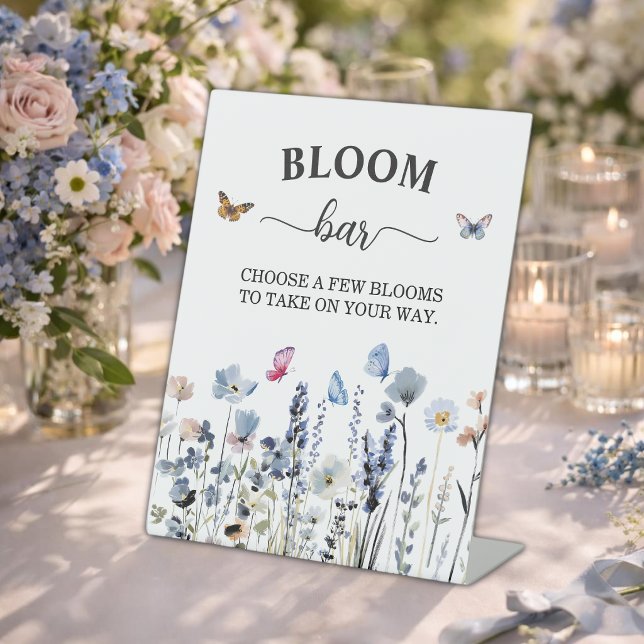 Flower Bar oder Bloom Bar Blaue Glocke Junggeselli Sockelschild (Von Creator hochgeladen)