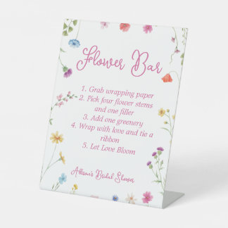 Flower Bar Sign Sockelschild