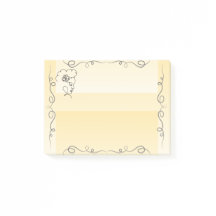 Flower Beauty Goldenrod Sticky Notes