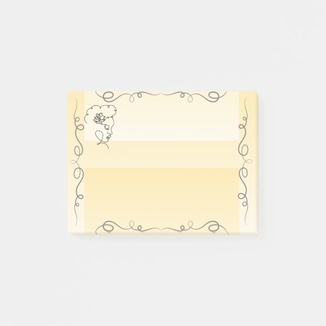 Flower Beauty Goldenrod Sticky Notes Post-it Klebezettel (Vorderseite)