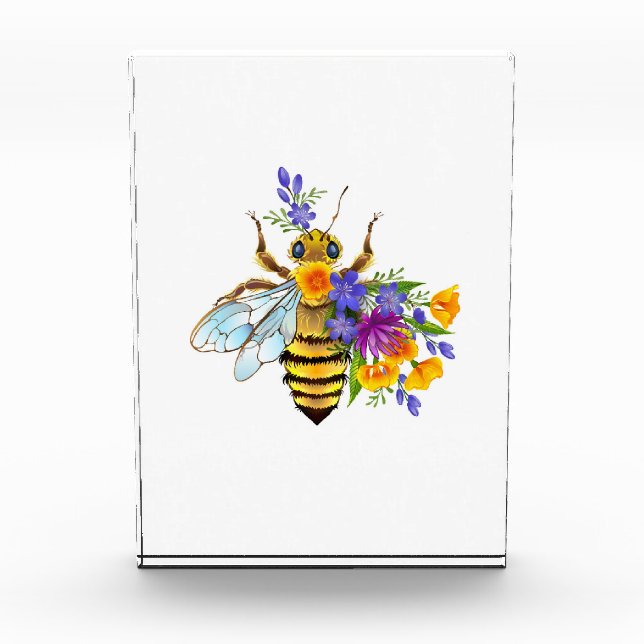 Flower bee with wild plants fotoblock (Vorderseite)