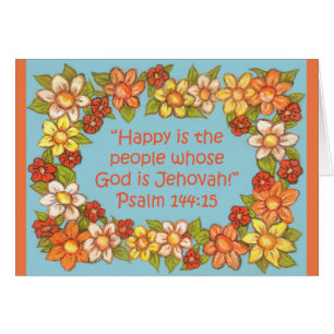 Flower Border - Happy People-God Jehovah - Scriptu