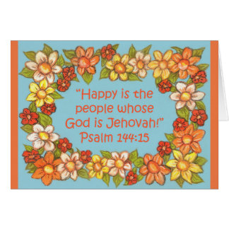 Flower Border - Happy People-God Jehovah - Scriptu