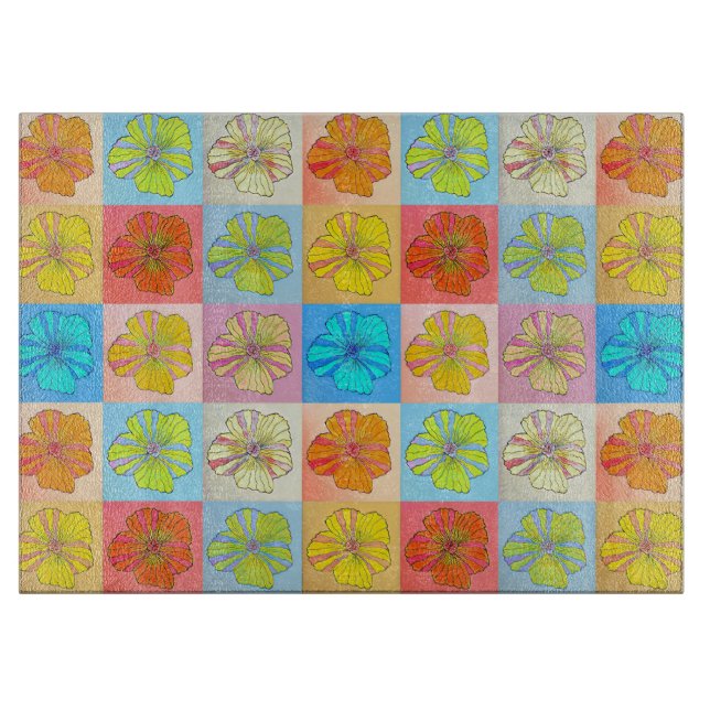 "Flower Box" Schneidbrett Schneidebrett (Vorderseite)