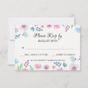 Flower Breeze RSVP-Karte RSVP Karte