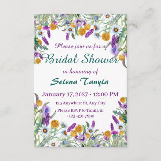   Flower Bridal Shower Invitation Card Einladung