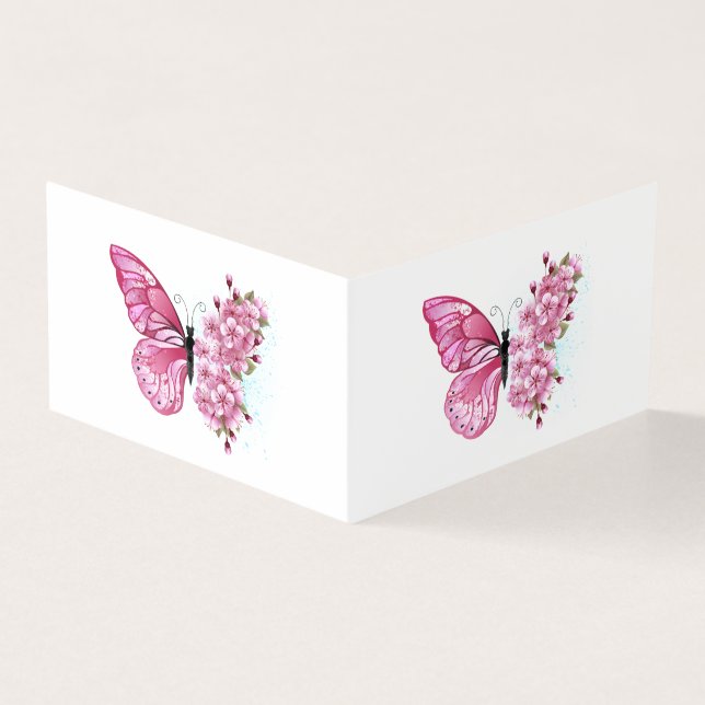 Flower Butterfly with Pink Sakura (Vorderseite)