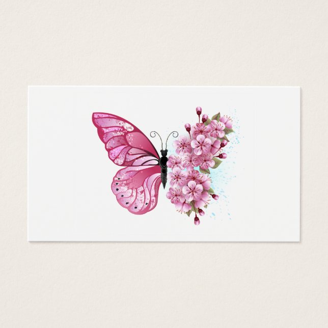 Flower Butterfly with Pink Sakura (Vorderseite)