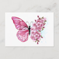 Flower Butterfly with Pink Sakura