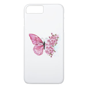 Flower Butterfly with Pink Sakura Case-Mate iPhone Hülle